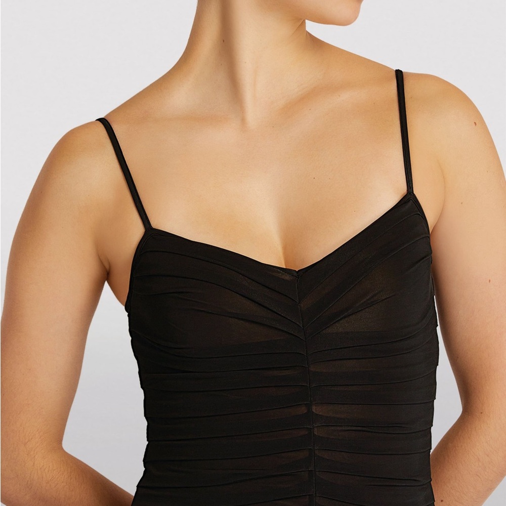 GOLDSIGN THE HUTTON RUCHED BODYSUIT XS